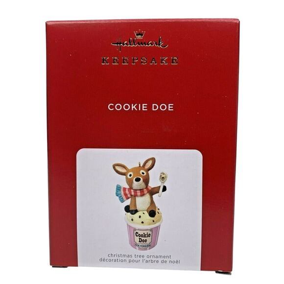 Hallmark COOKIE DOE 2021 Keepsake Ornament Ice Cream Reindeer - Picture 1 of 6